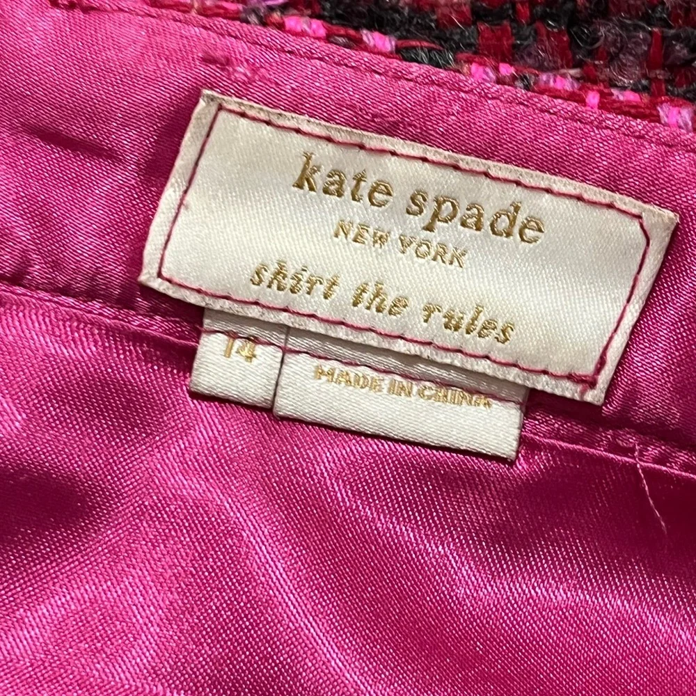 Kate spade tweed mini skirt barbiecore